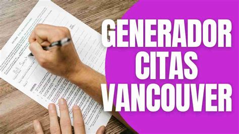 citas vancouver pagina web|Generador gratuito de citas de Vancouver y formato de。